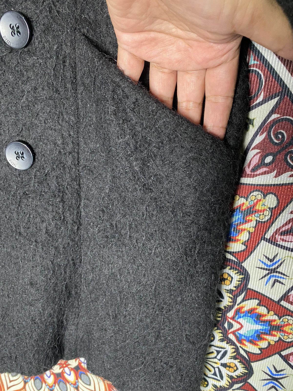 Diesel Vintage 90s Diesel Satin / Rayon Jacket Size XS / US 0-2 / IT 36-38 - 7 Thumbnail