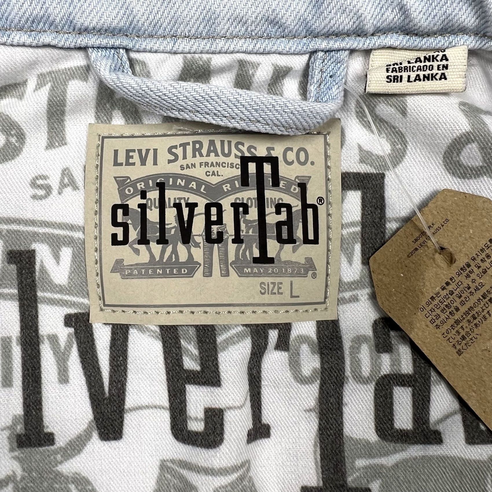 Denime VINTAGE Levis SilverTab Jean Jacket Womens Large Denim Cropped Light Blue Jacket, Casual, Modern, Stylish, 90s Inspired, Fall Winter Women’s Size 36" / US 14 / IT 50 - 2 Thumbnail