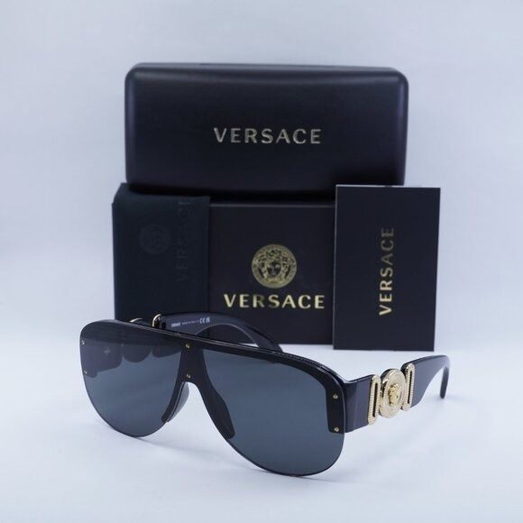 Versace Versace VE4391 GB1/87 Sunglasses Black Aviator Frame Size ONE SIZE - 11 Thumbnail