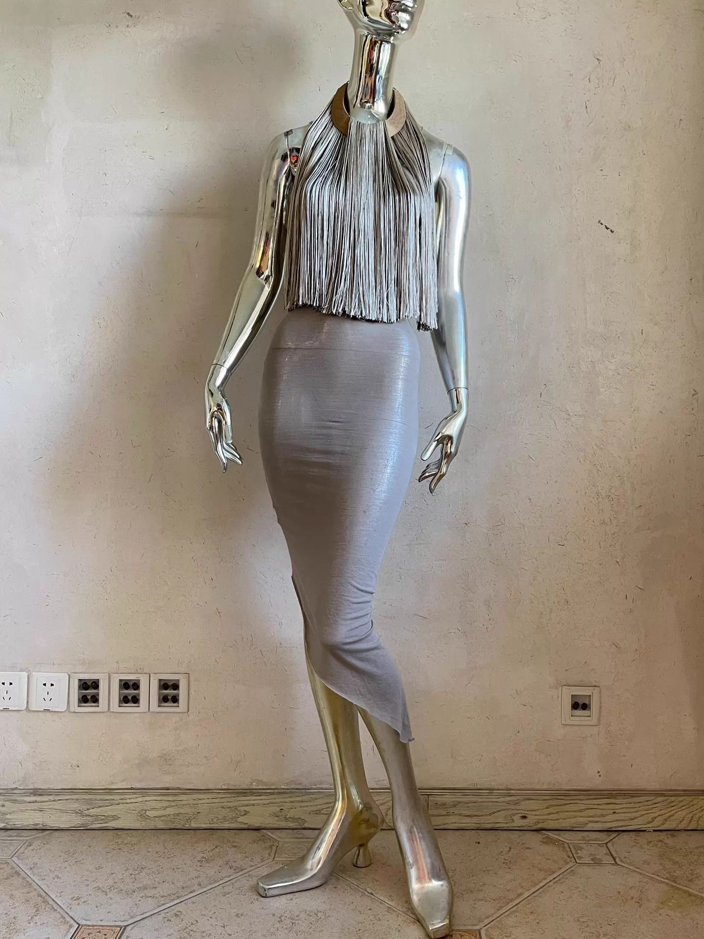 Other ifsixwasnine JP 2nd nude mixed sleeveless maxi dress Size S / US 4 / IT 40 - 1 Thumbnail