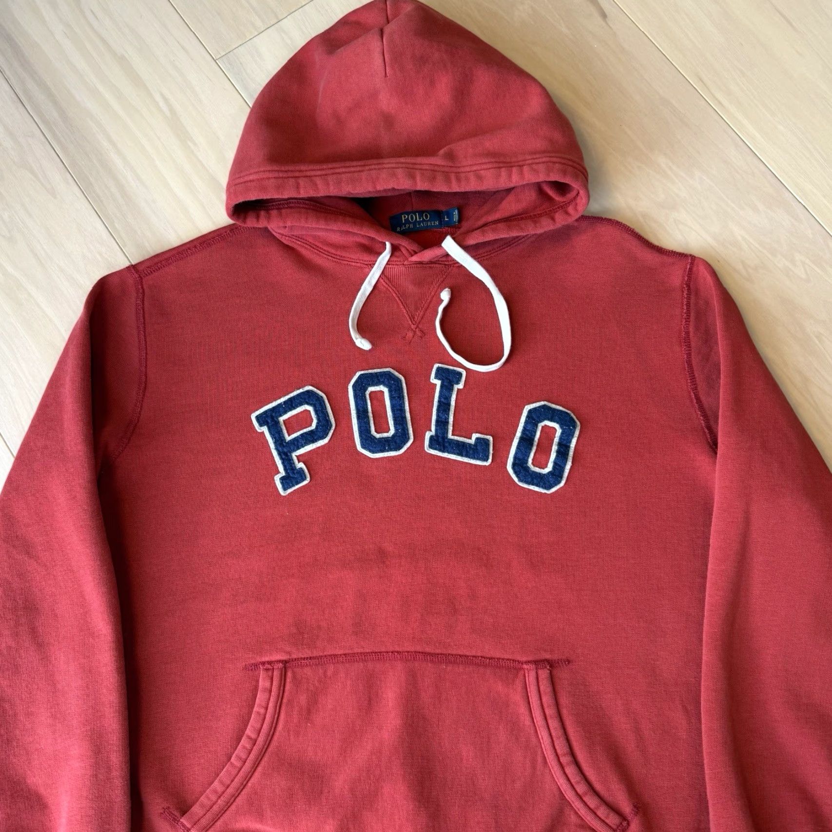Polo Ralph Lauren Polo Ralph Lauren Hoodie Large Red Heavy Fleece Pullover Rugby 90s New York RRL Mens L Hoodie Size US L / EU 52-54 / 3 - 4 Thumbnail