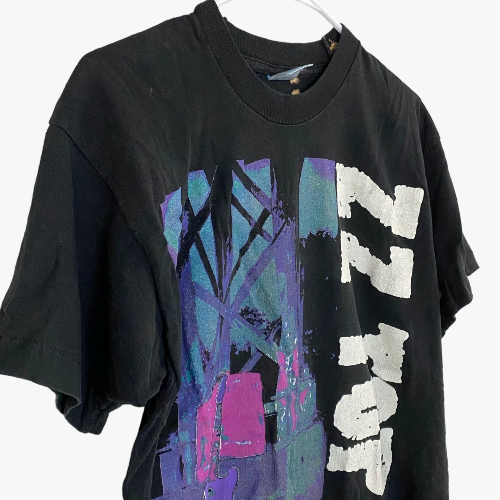Vintage VINTAGE ZZ Top Antenna World Tour Black Graphic T Shirt Mens Large L United States 1994 Tour Graphic Print Shirt Size US L / EU 52-54 / 3 - 5 Thumbnail