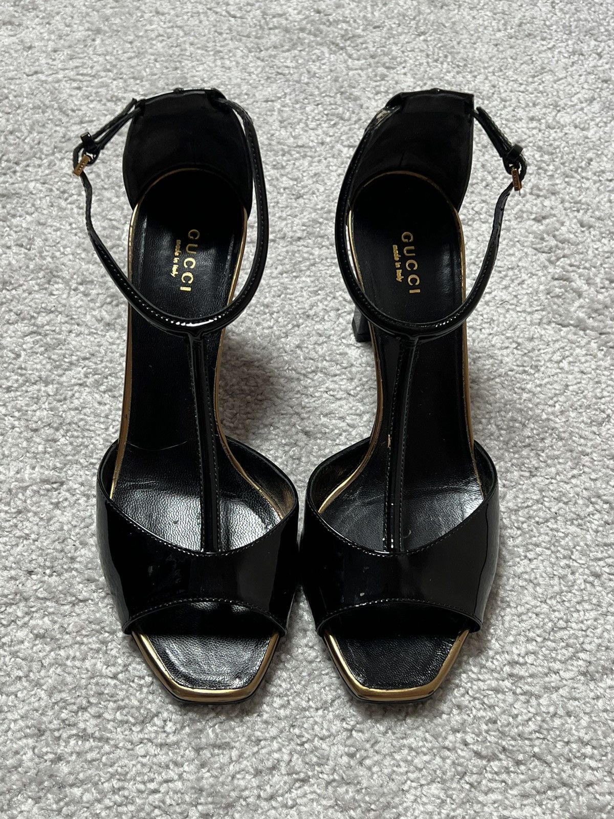 Gucci Gucci 110mm T-Strap Patent Leather Heels Size 38 Size US 7 / IT 37 - 3 Thumbnail