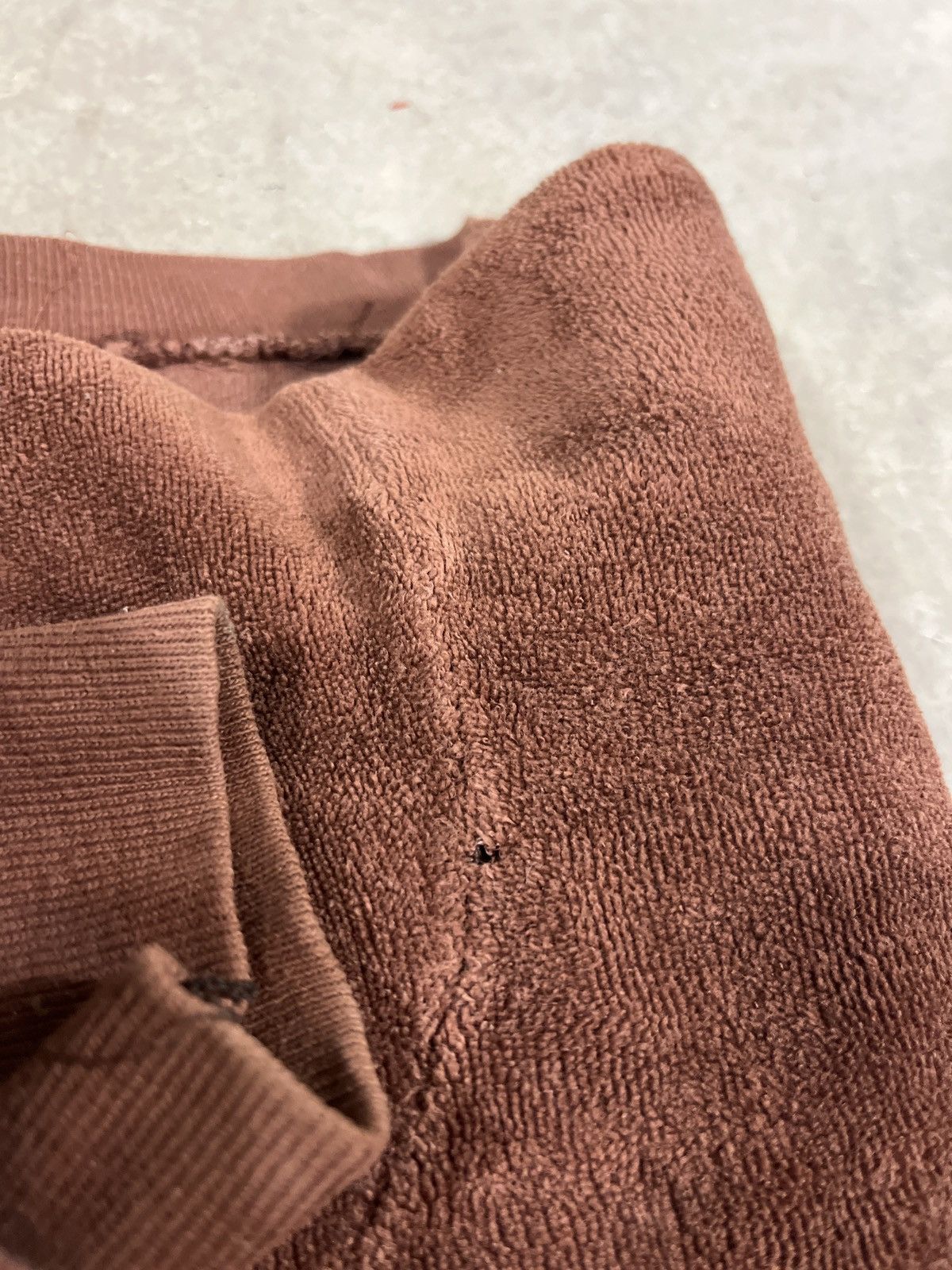 Vintage Vintage 60s Brown Velour Sweatshirt Size S / US 4 / IT 40 - 5 Thumbnail