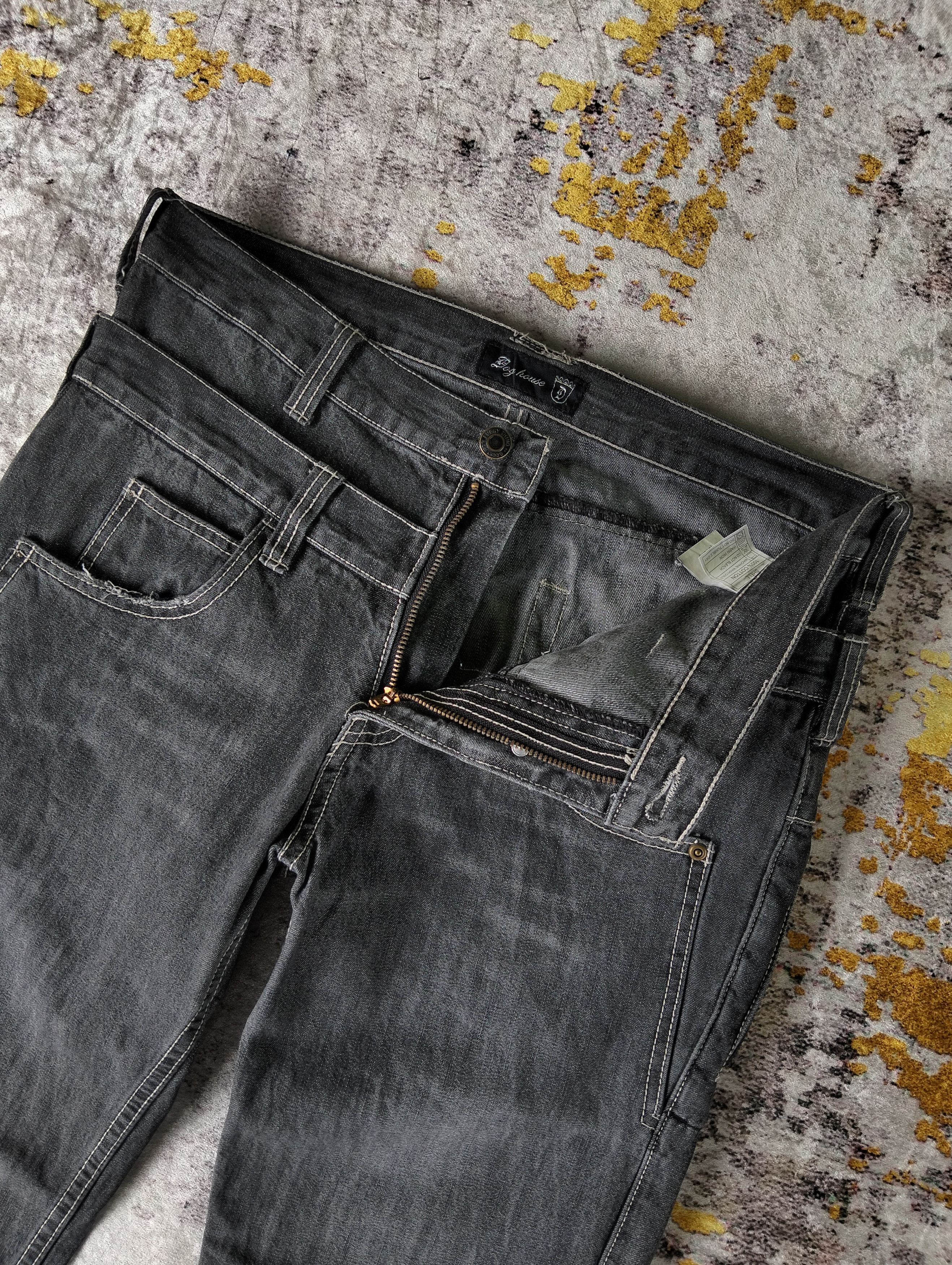 PPFM Dog House Double Waist Monkey Pocket Buckle Back Jeans Size US 33 - 12 Thumbnail