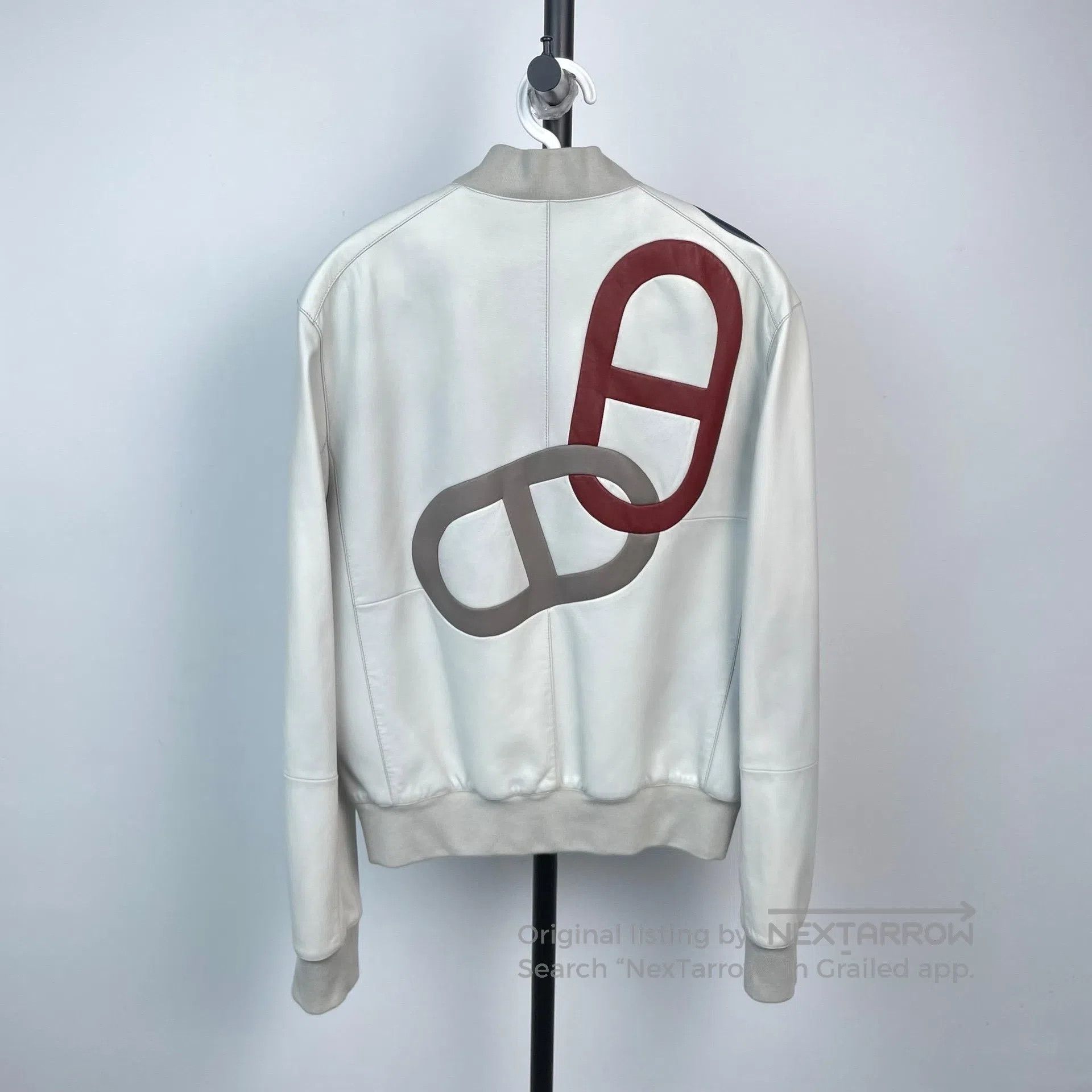 Hermes Hermes White large H pig nose lamb leather pilot jacket| Size US M / EU 48-50 / 2 - 3 Thumbnail