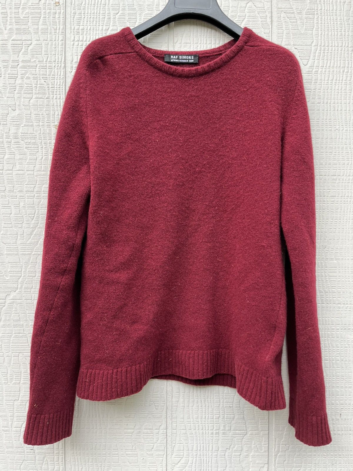 image of Raf Simons Ss00 Summa Cum Laude Sweater Knit Archive Vintage in Red, Men's (Size Medium)