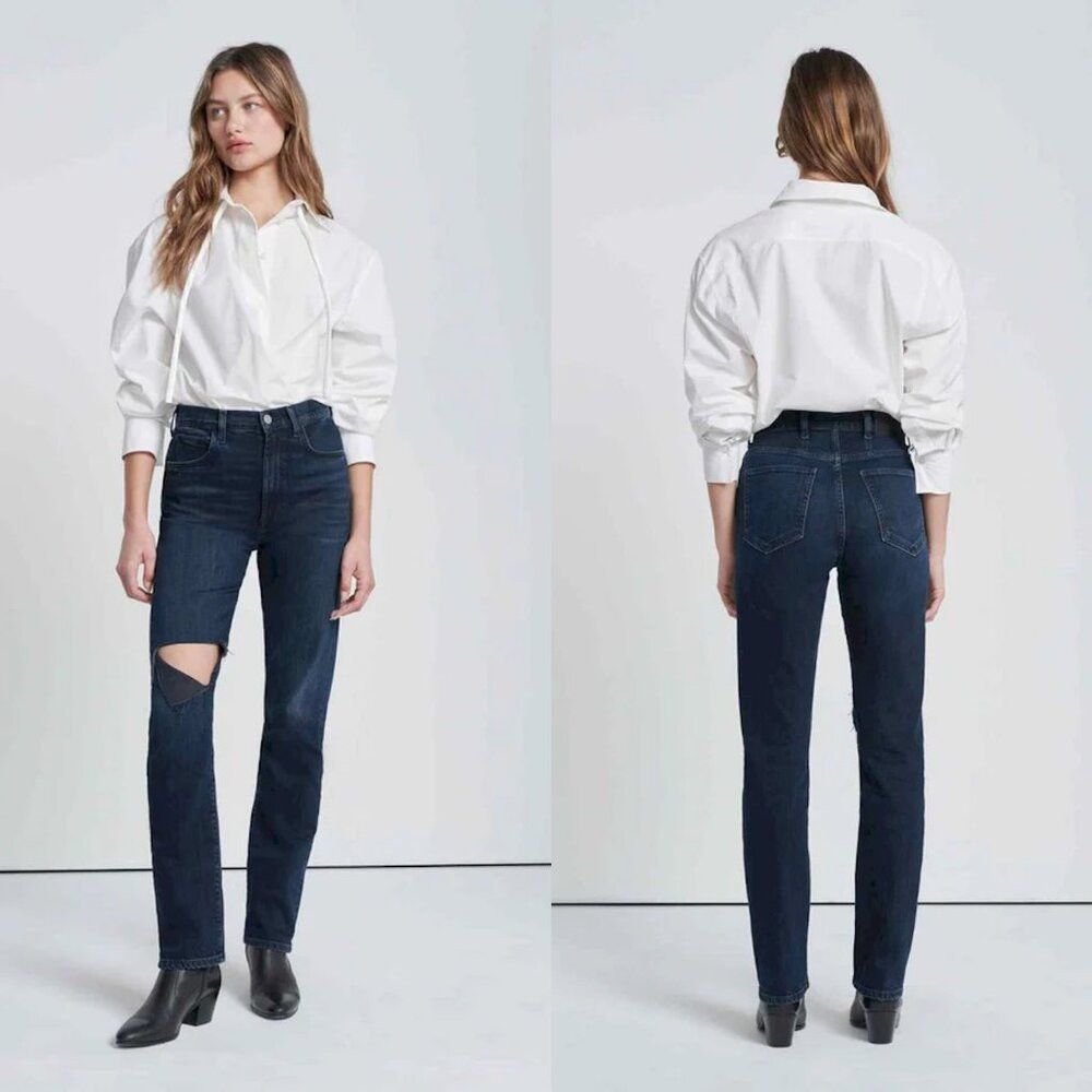 7 For All Mankind NWT New $228 7 For All Mankind Easy Slim in Sunbeam Jeans S Size 29" - 1 Thumbnail