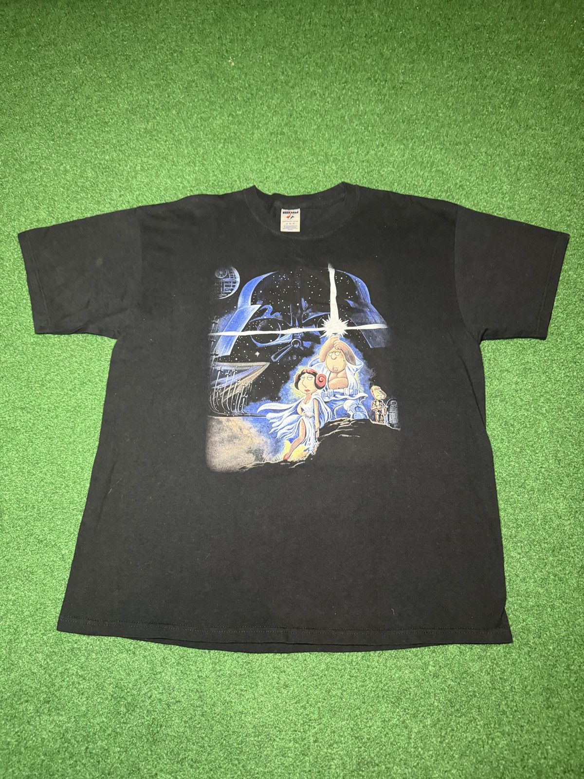 Vintage Family Guy Star Wars Blue Harvest Parody XL Cartoon T Shirt Size US XL / EU 56 / 4 - 1 Thumbnail