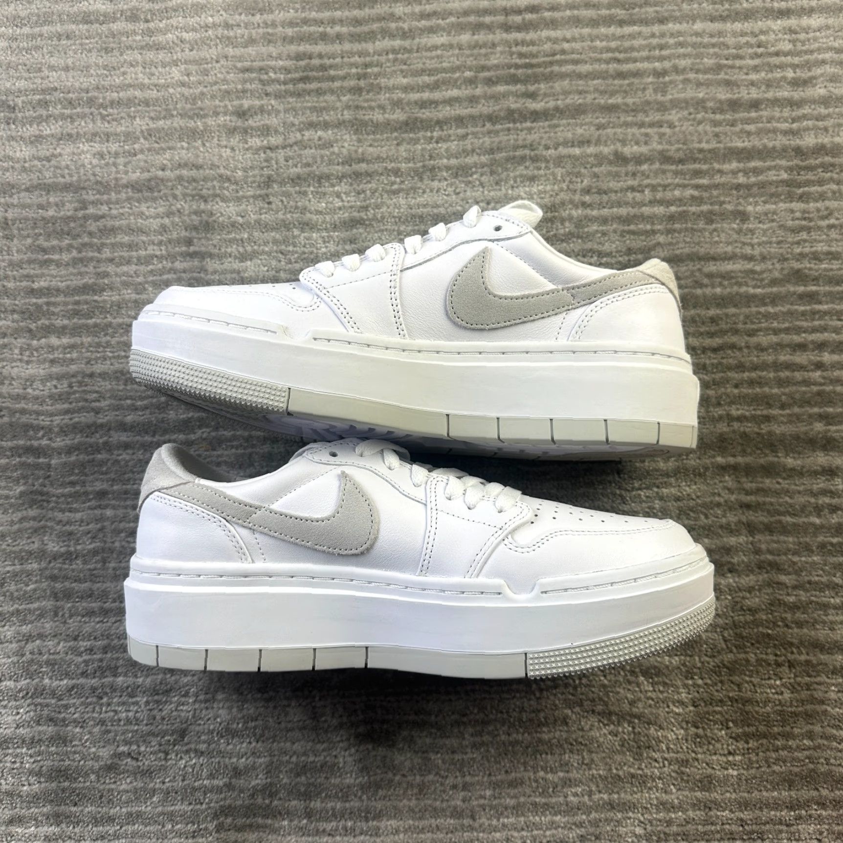 Jordan Brand Air Jordan Retro 1 Elevate Low Sneakers Womens 9.5 White DH7004-110 Sneakers White/Natural Grey Womens 2022 Leather Low Top Size US 7 / IT 37 - 2 Thumbnail