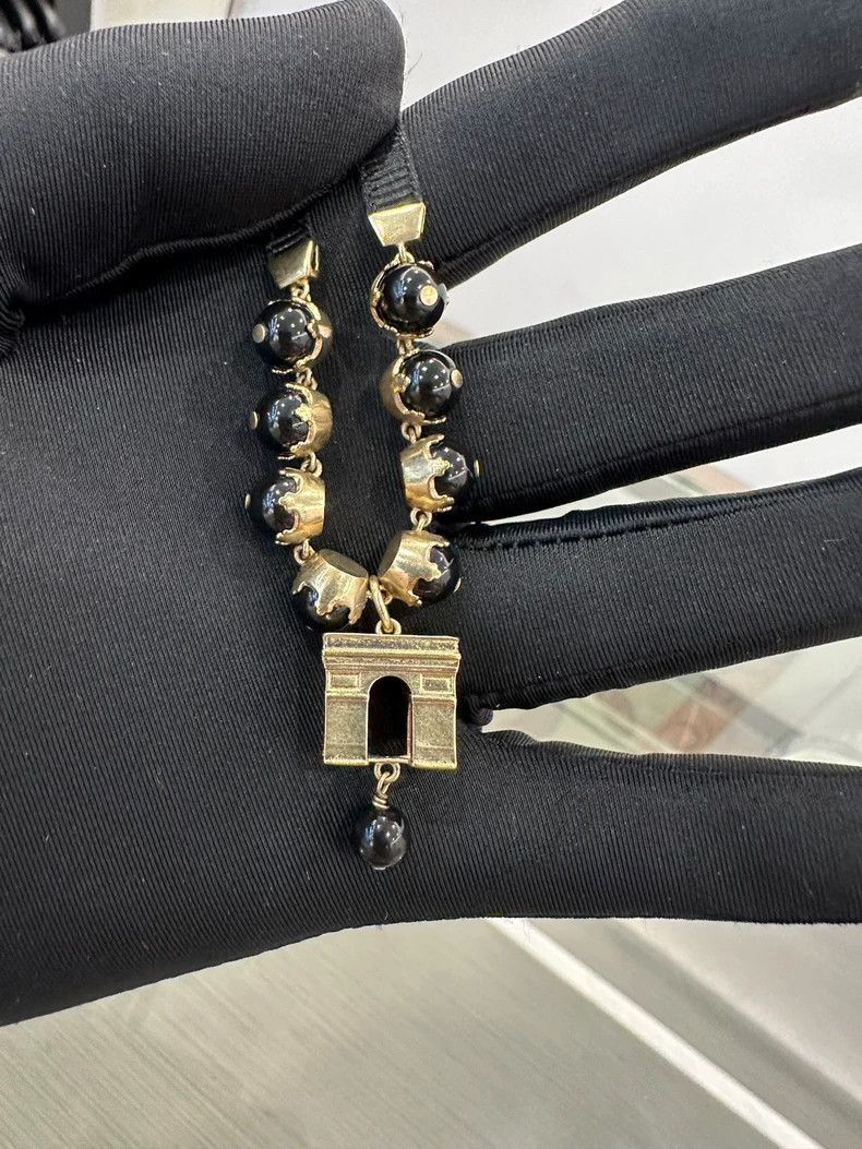 Dior Dior Pearl Logo Necklace with Arc de Triomphe-2506 Size ONE SIZE - 5 Thumbnail