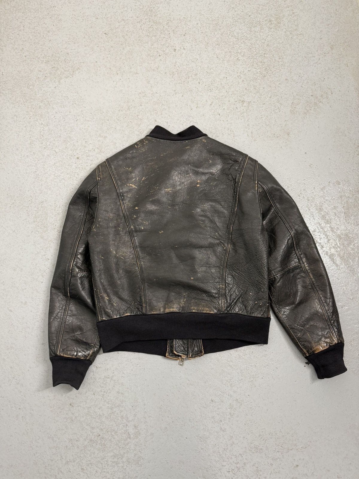 Genuine Leather Brogden Track Leather Ashed Chocolate Narrow Fitted Jacket Size L / US 10 / IT 46 - 15 Thumbnail
