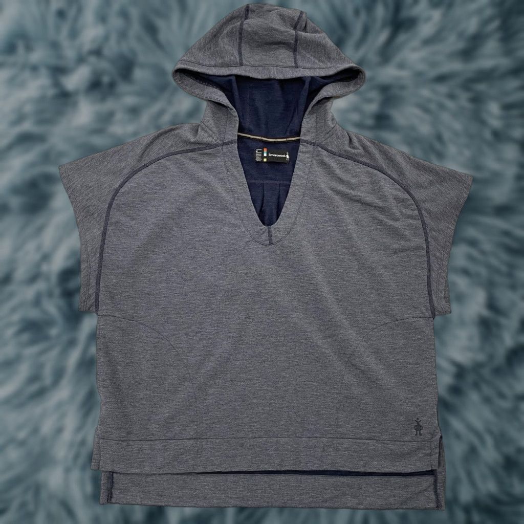 Smartwool VINTAGE Smartwool Hoodie Sweater Womens Medium Blue Short Sleeve Pullover Activewear Casual Outdoor Ladies M Size M / US 6-8 / IT 42-44 - 1 Thumbnail