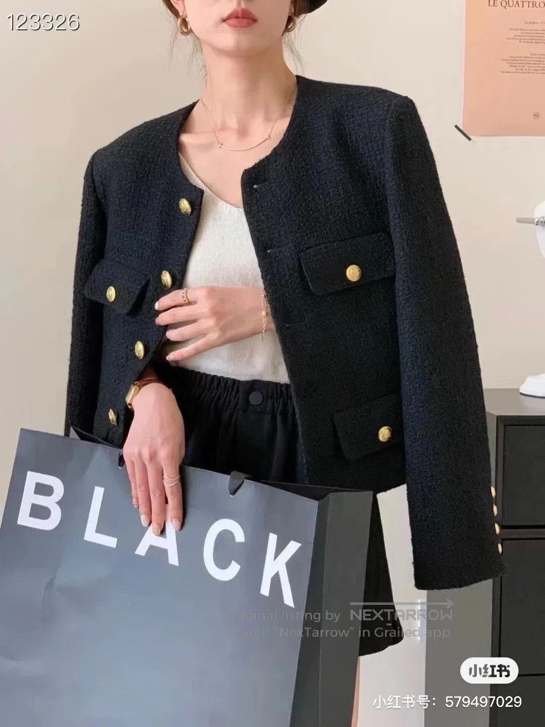 Celine Celine Black Gold Button Jacket 34. Size XXS / US 00 / IT 34 - 6 Thumbnail