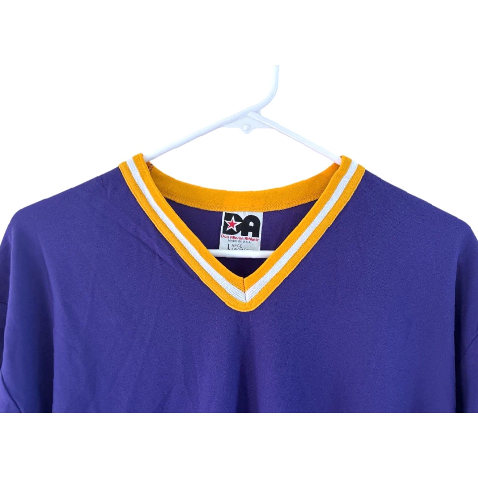 Vintage VINTAGE Don Alleson Shooting Shirt Womens L NOS NWOT 90s USA Purple Nylon Short Sleeve V-Neck Activewear Women Size L / US 10 / IT 46 - 3 Thumbnail