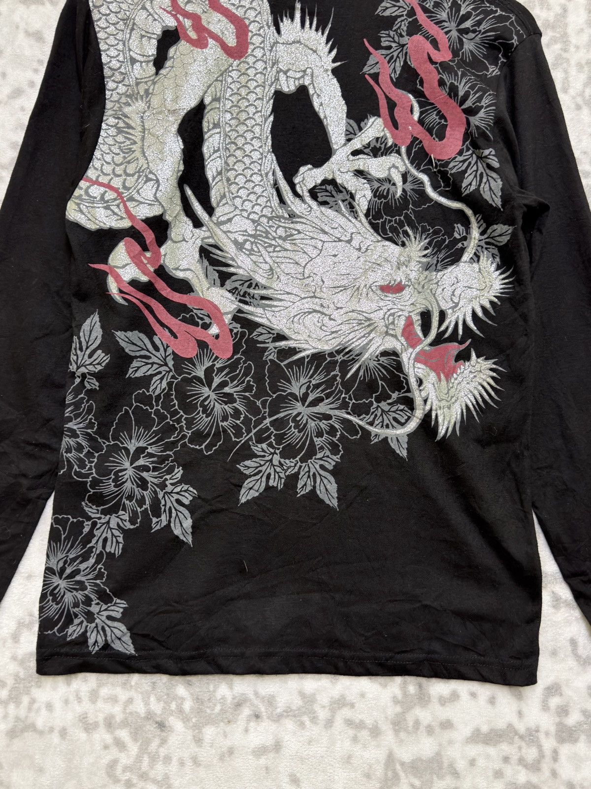 Bullet Noise Bullet Noise Dragon Wagara Y2K Long Sleeve Sukajan Tee Size US XS / EU 42 / 0 - 10 Thumbnail