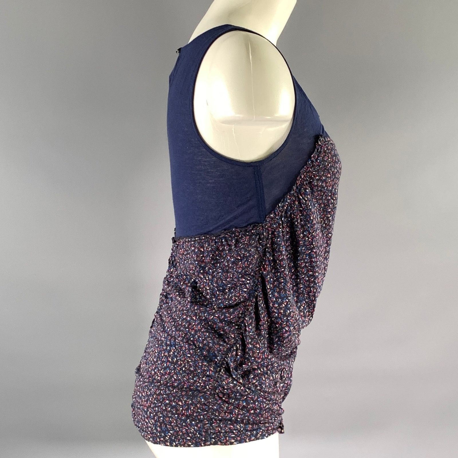 Marc by Marc Jacobs MARC by MARC JACOBS Size XS Navy Spotted Tank Casual Top Size XS / US 0-2 / IT 36-38 - 3 Thumbnail