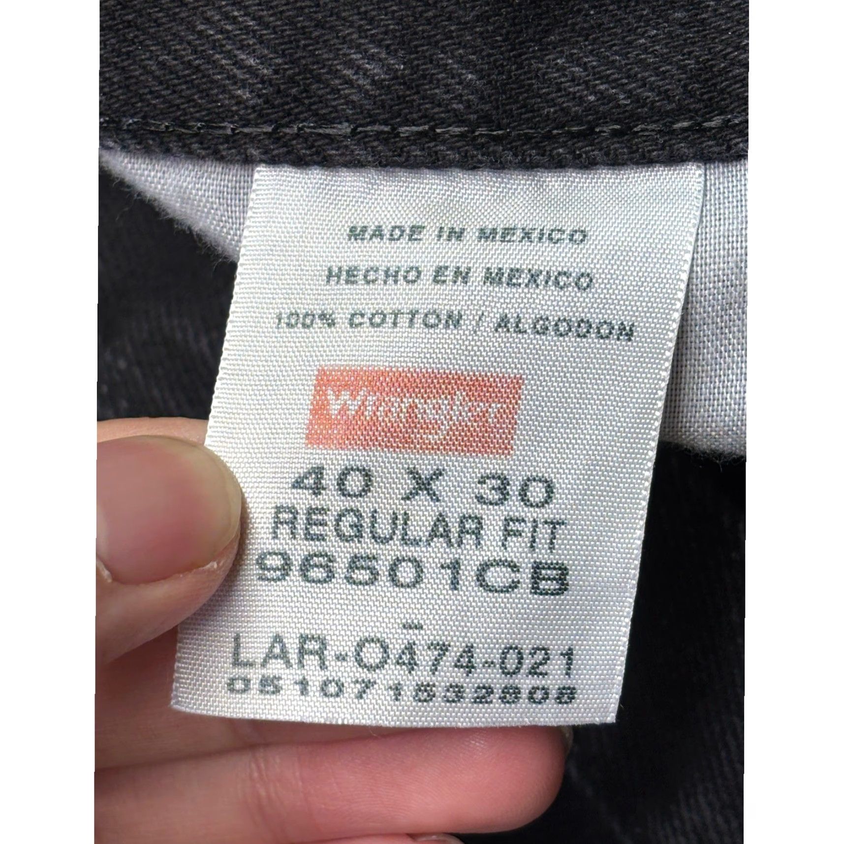 Wrangler Wrangler Jeans Regular Fit Black 40x30 Straight Men 96501CB Denim 5-Pocket Work Casual Size US 40 / EU 56 - 5 Thumbnail