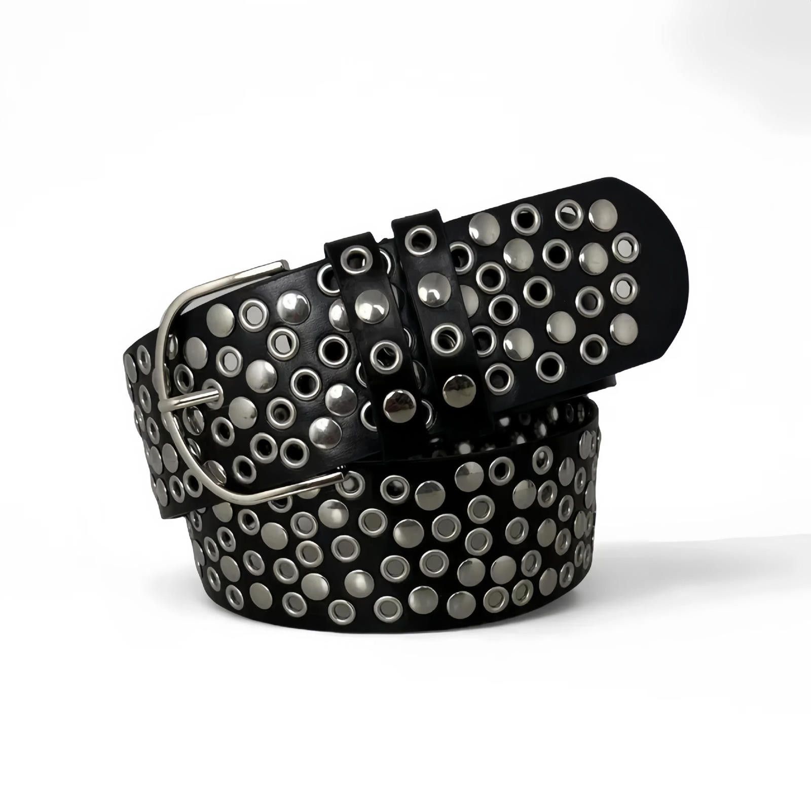 Japanese Brand Y2K Chunky Black Buckle Modern Belt Size ONE SIZE - 8 Thumbnail