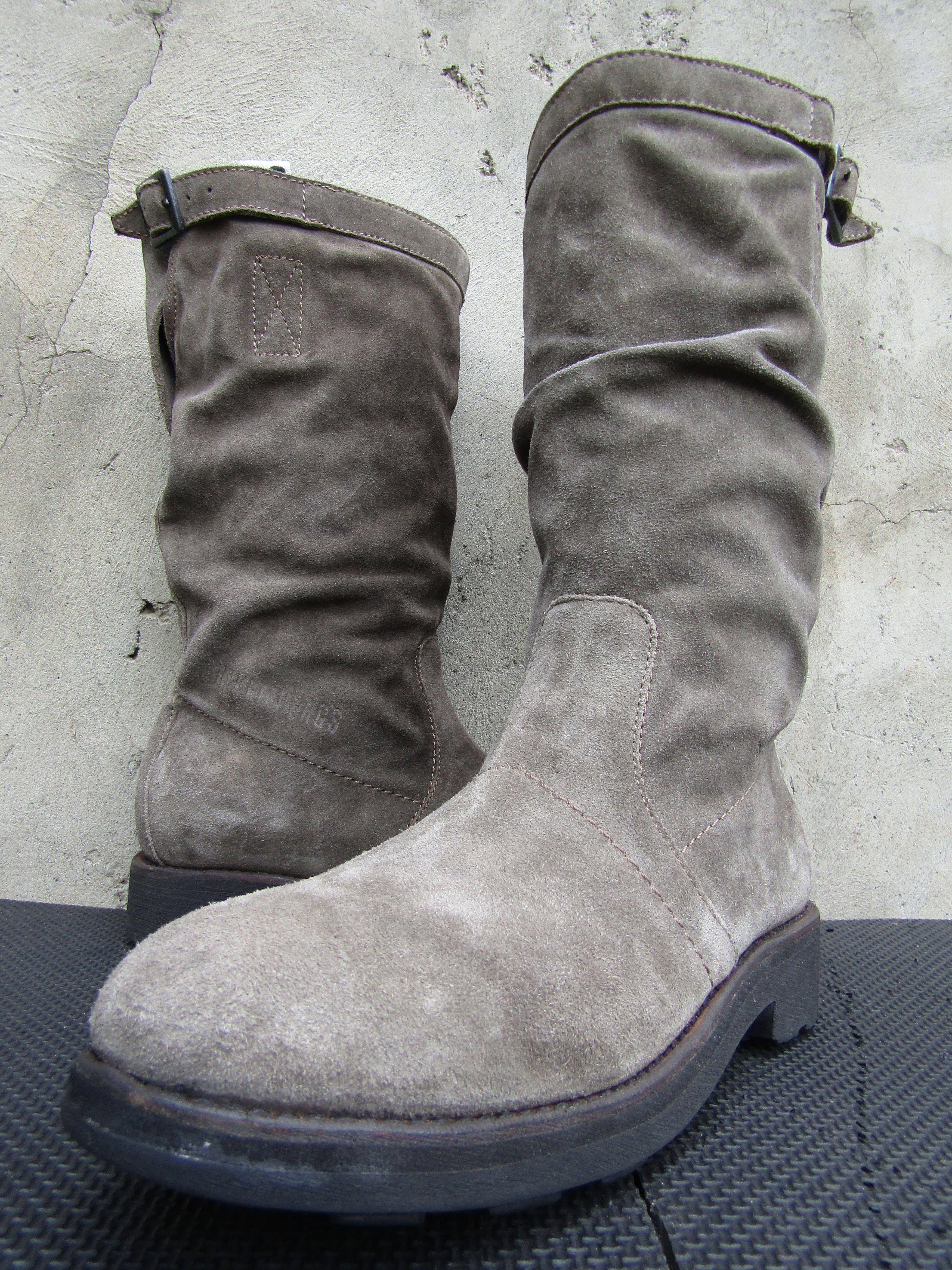 Dirk Bikkembergs Boots Womens Brown Suede Moto Rare Riding