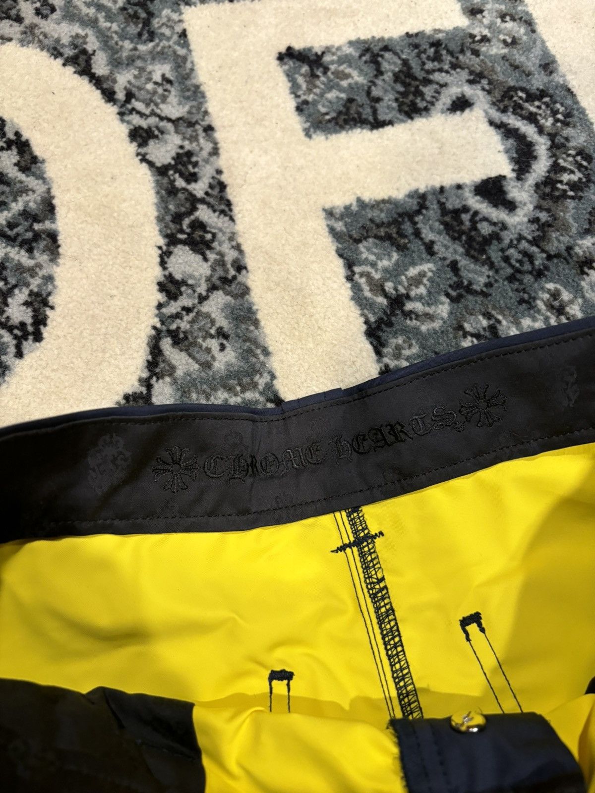 Chrome Hearts Chrome Hwarts Double Knee Carpetner shorts Navy Yellow 30 Size US 30 / EU 46 - 4 Thumbnail