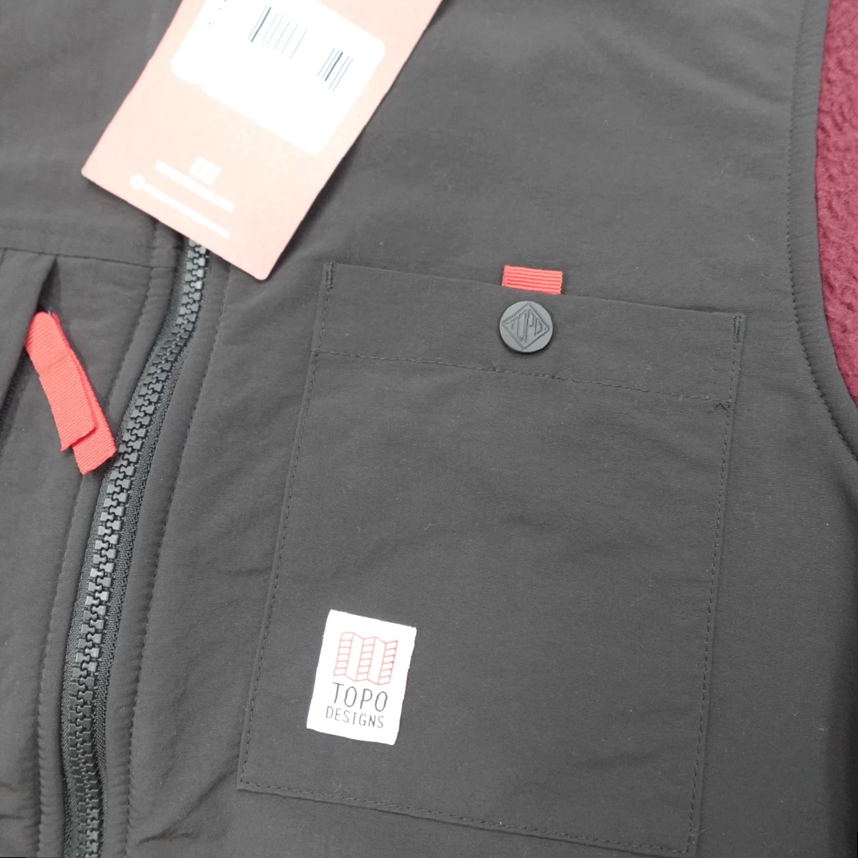 Topo Designs TOPO DESIGNS Subalpine Fleece Full Zip Jacket Burgundy Polartec Women's XS Jacket Ladies Regular Multicolor Zip Full Zip Casual Travel Logo Size XS / US 0-2 / IT 36-38 - 4 Thumbnail