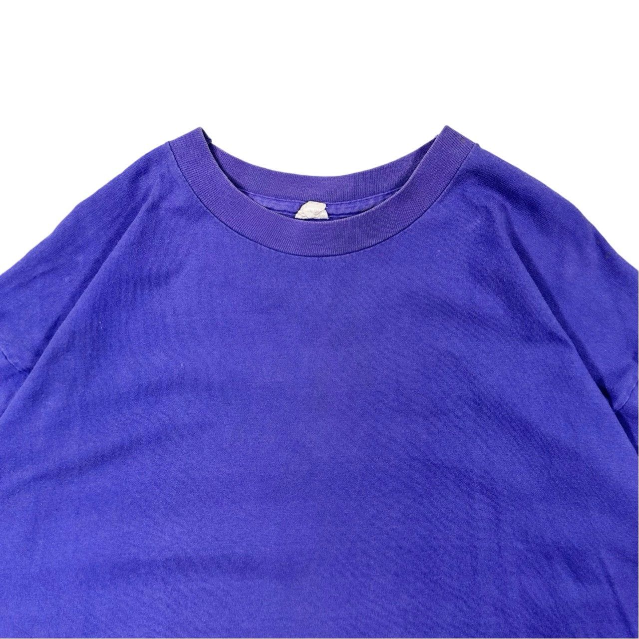 Vintage Vintage 90s Single Stitch Blank Purple T Shirt Size US XXL / EU 58 / 5 - 2 Thumbnail