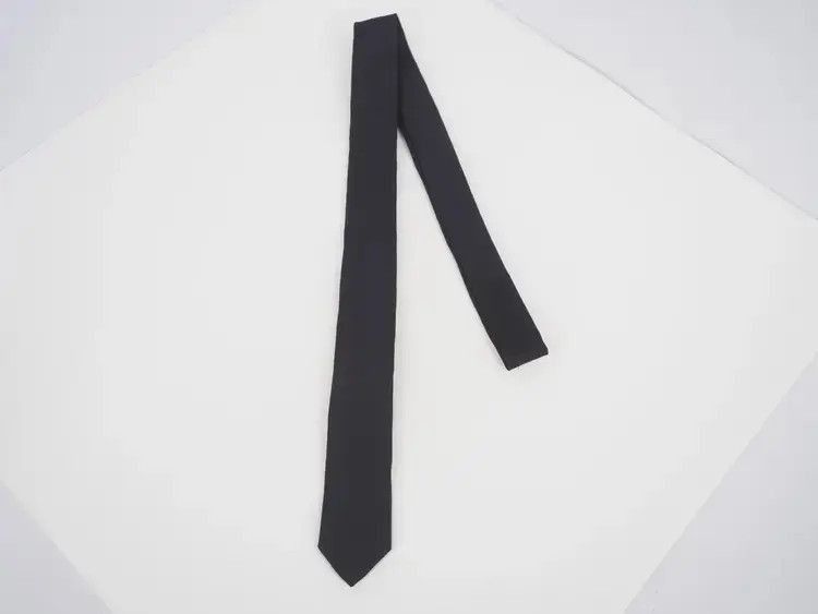 Saint Laurent Paris Saint Laurent Paris Skinny Woven Silk Tie-2505 Size ONE SIZE - 2 Thumbnail