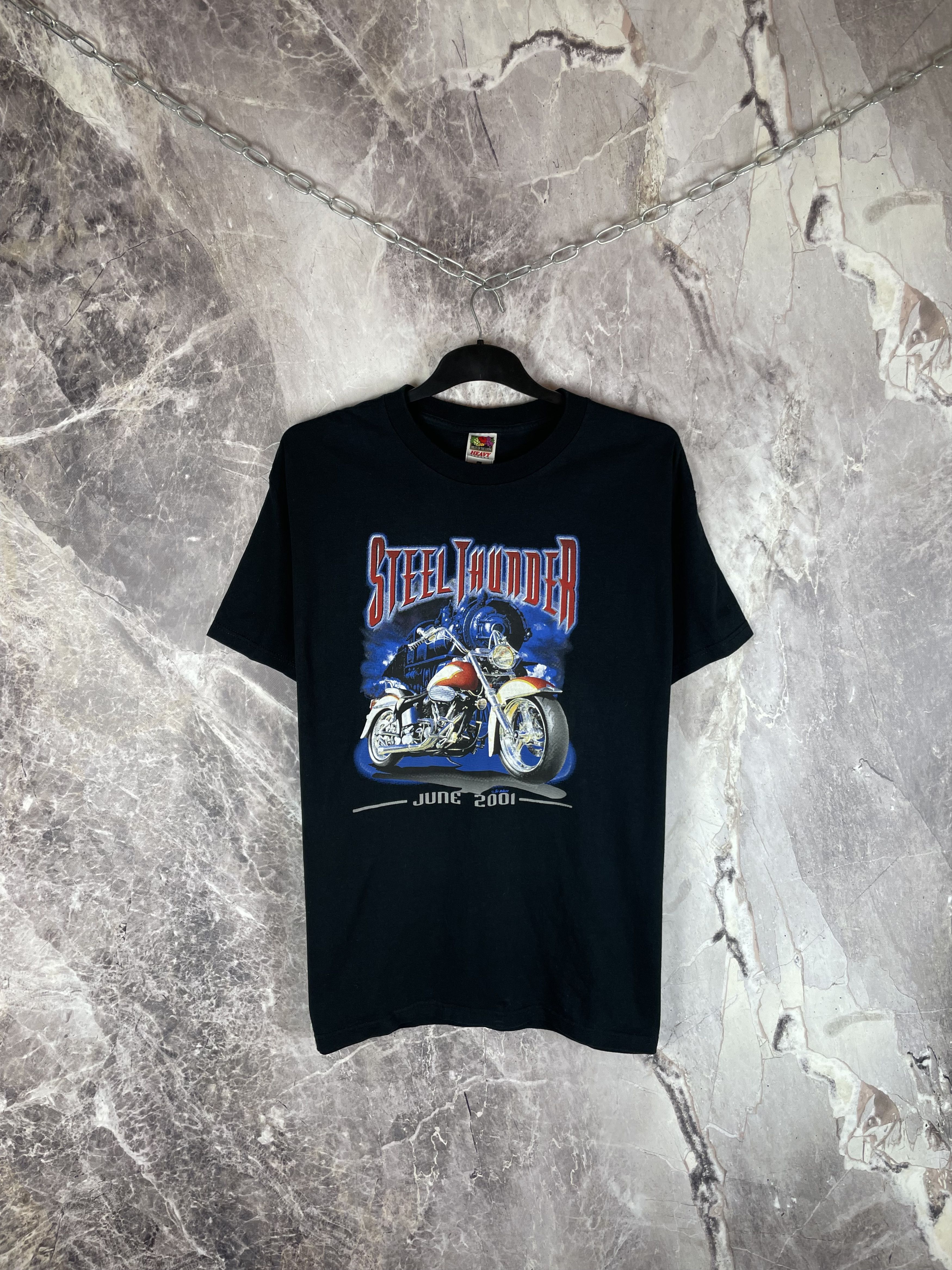 Vintage Steel Thunder Y2K Ride Hard or Stay Home T-shirt Size US XL / EU 56 / 4 - 1 Thumbnail