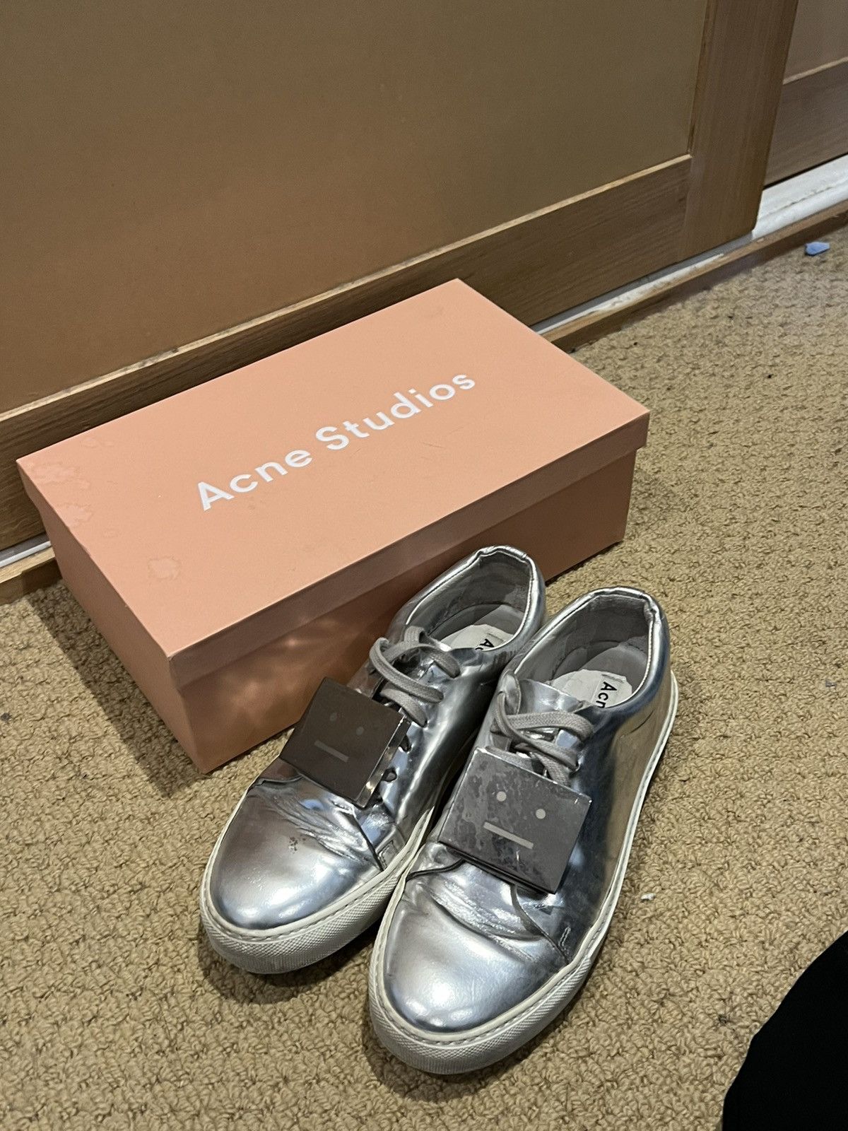 Acne Studios Acne Studio Metallic Face Sneakers Size US 6.5 / IT 36.5 - 5 Thumbnail