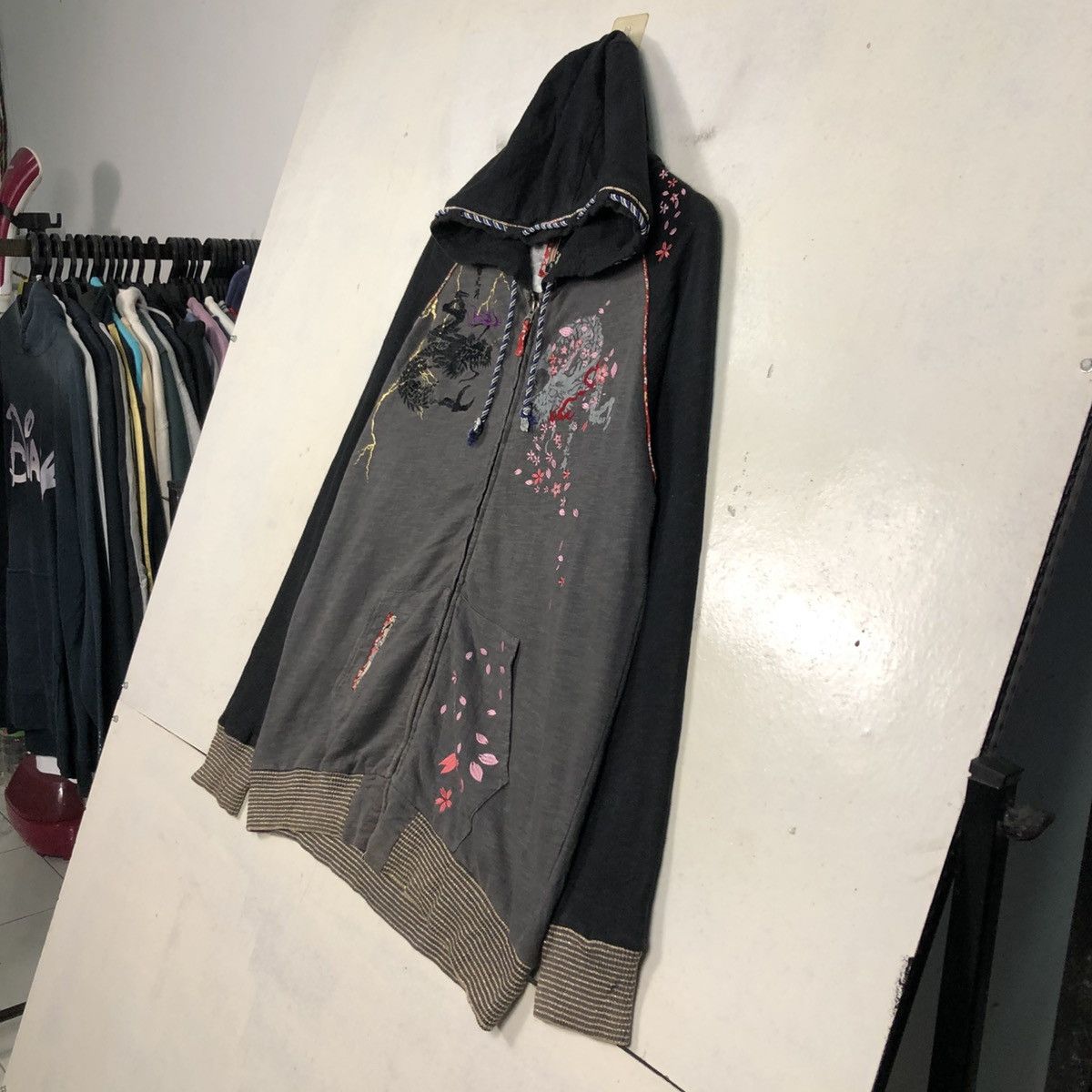 Japanese Brand 📌Vintage Zipper Hoodie Jacket Sukajan Design Full Print Size US M / EU 48-50 / 2 - 4 Thumbnail