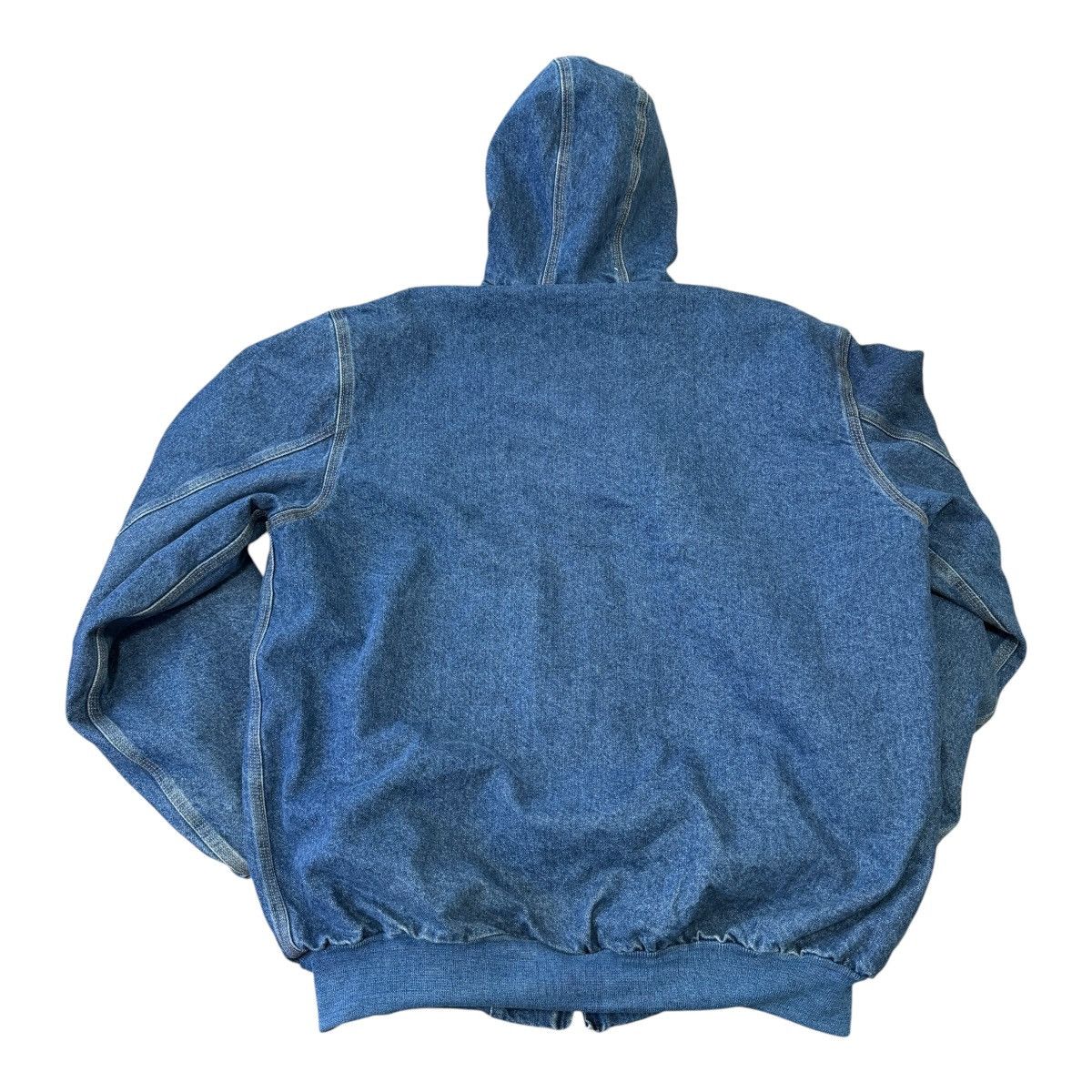 Carhartt VTG Y2K Carhartt Denim Hooded Blanket Lined Active Jacket Size US XL / EU 56 / 4 - 2 Thumbnail
