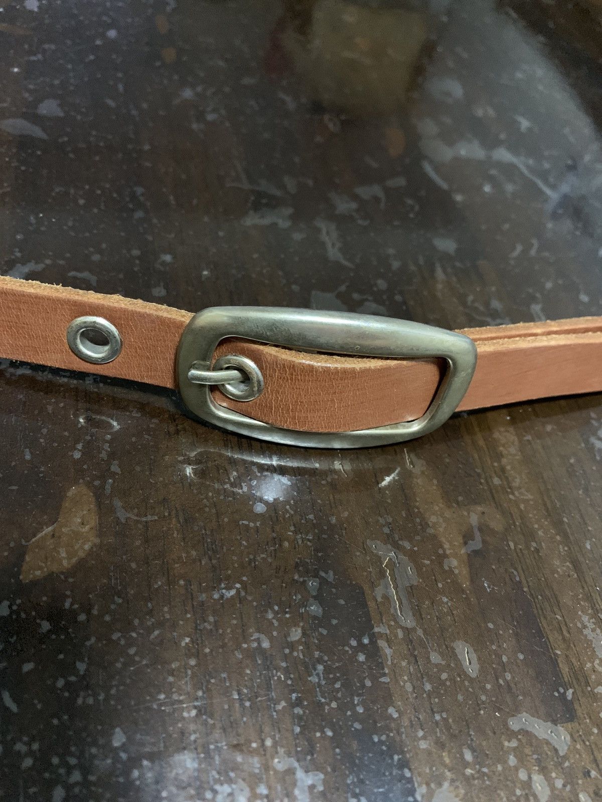 Leather 79 Inch Leather Belt Size ONE SIZE - 2 Thumbnail