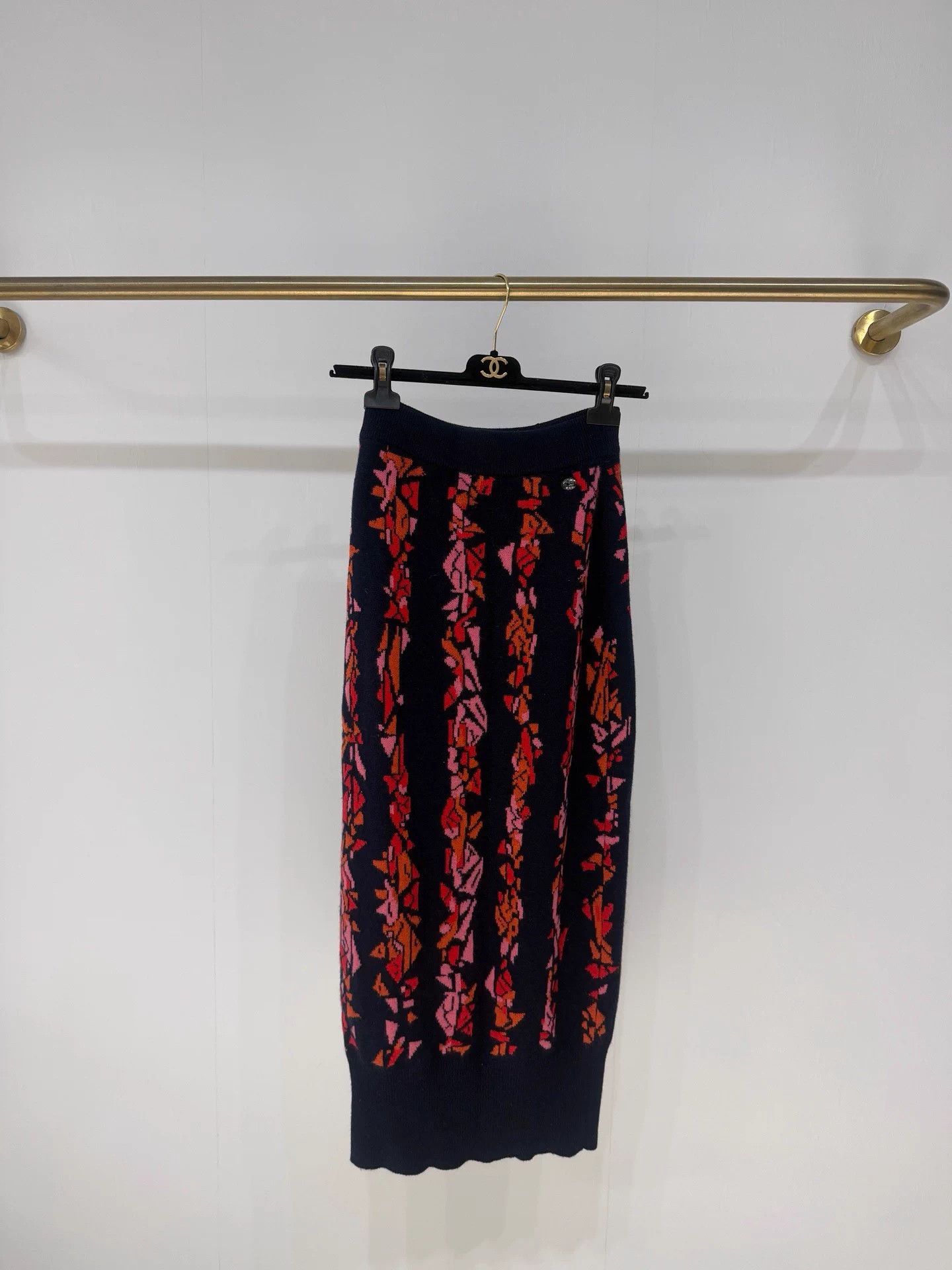 Chanel Chanel Earth cashmere patterned skirt 98N FR36 strapless Size 26" / US 2 / IT 38 - 1 Thumbnail