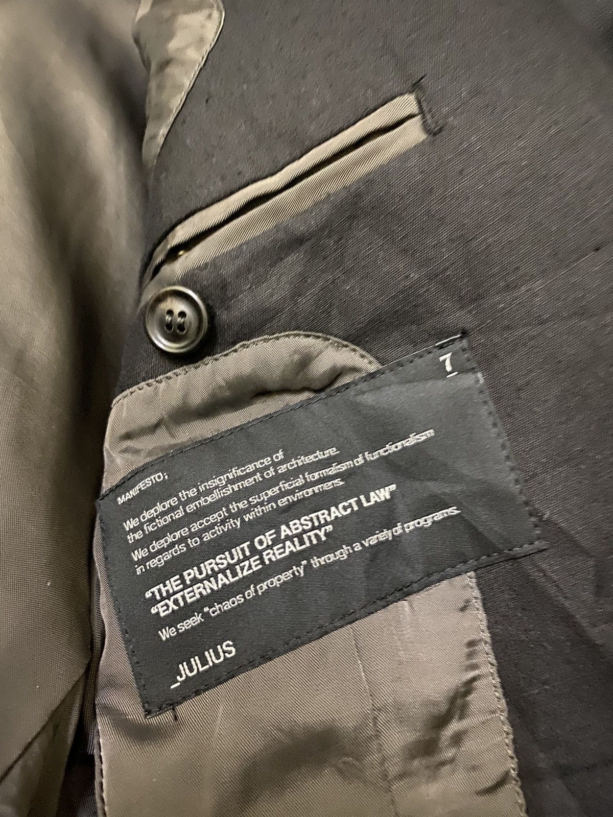 Julius Julius AW 07 'UNTITLED' Cotton Ramie Tailored BlazerJacket Size US S / EU 44-46 / 1 - 8 Thumbnail