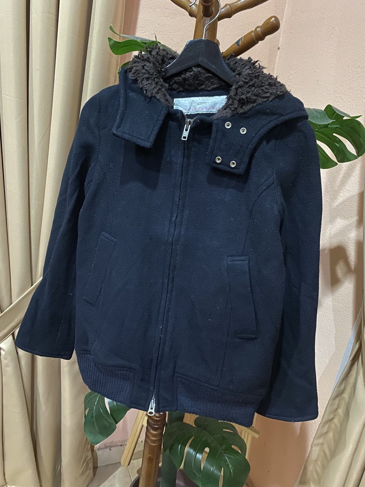Issey Miyake Sunaokuwahara Japanese Avant-Garde Black Wool Hooded Jacket Size US S / EU 44-46 / 1 - 2 Thumbnail