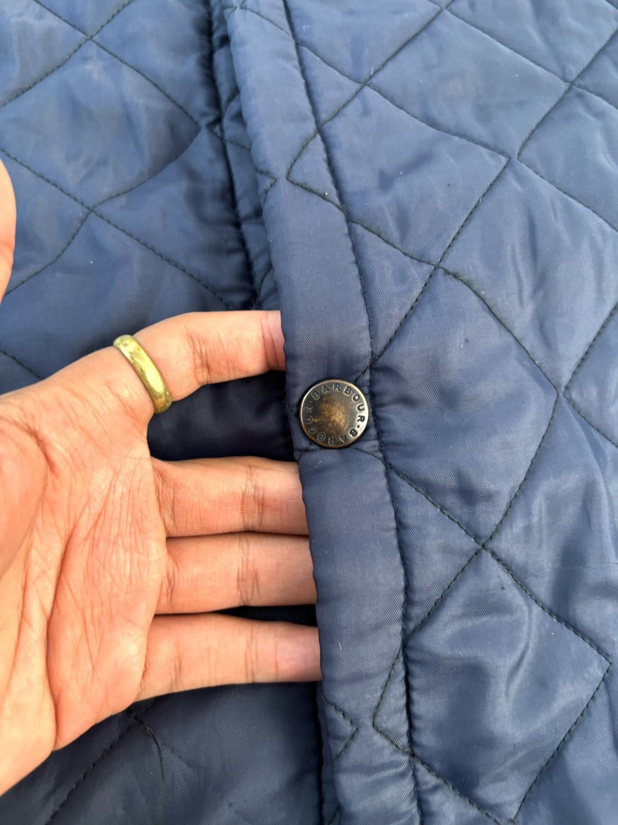 Barbour × Vintage Vintage Barbour Liddesdale Quilted Jacket XL Navy Size US XL / EU 56 / 4 - 12 Thumbnail