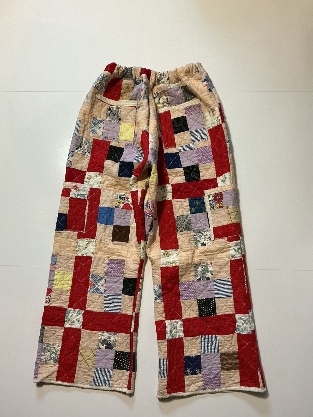 Vintage Vintage Patchwork Quilt Quilted Cargo Utility Floral Pants Size US 34 / EU 50 - 2 Thumbnail
