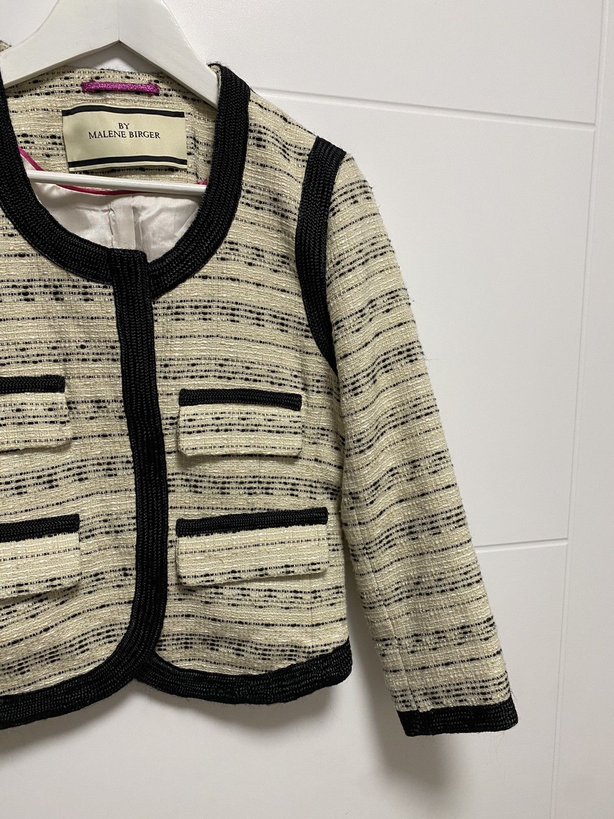 By Malene Birger × Designer Blazer By Malene Birger size 36 knitted abstract avantgarde Size XS / US 0-2 / IT 36-38 - 3 Thumbnail