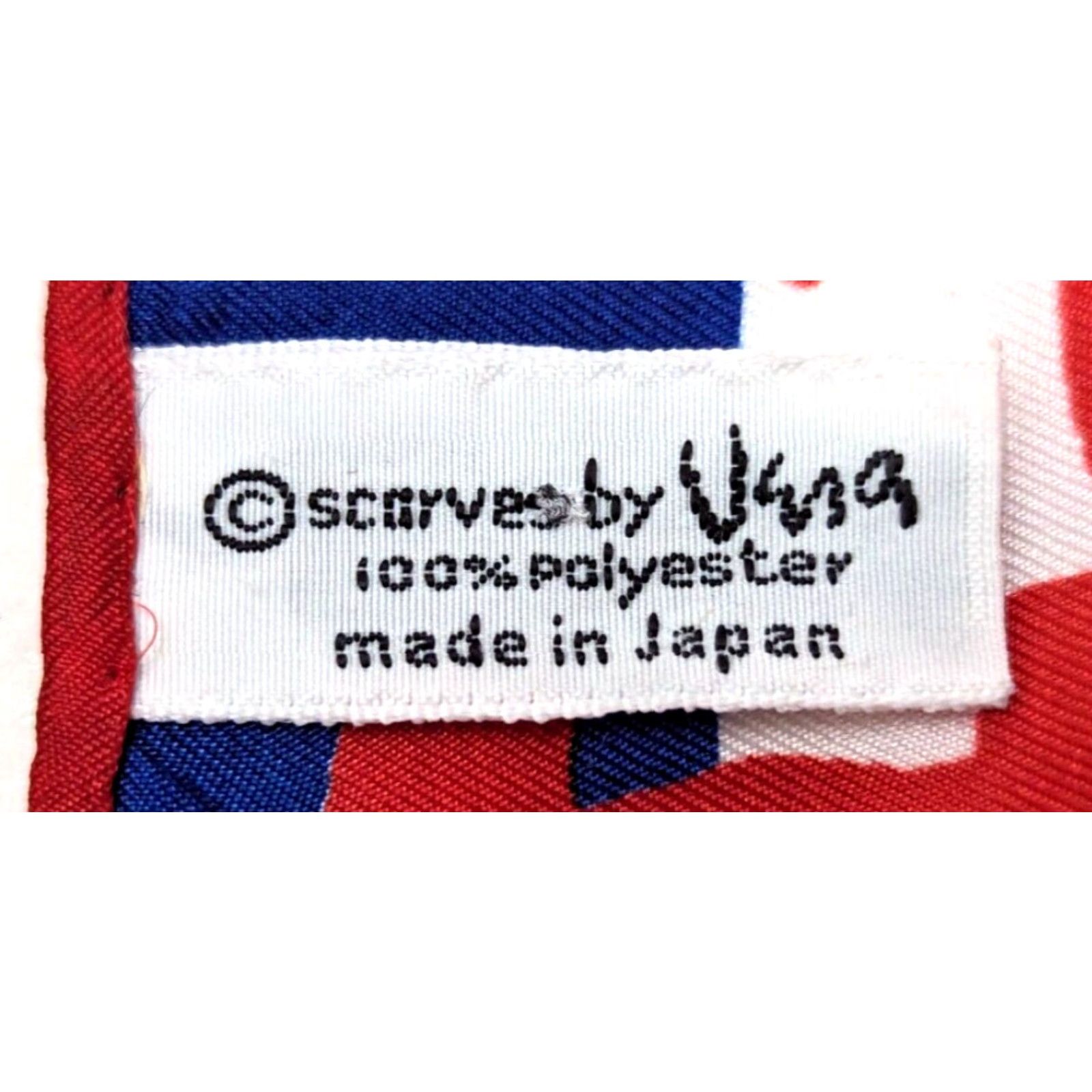 VINTAGE Vera Neumann Scarf Elephant Animal Patriotic 100% Polyester Japan Adult Unisex Multi-Color 22\