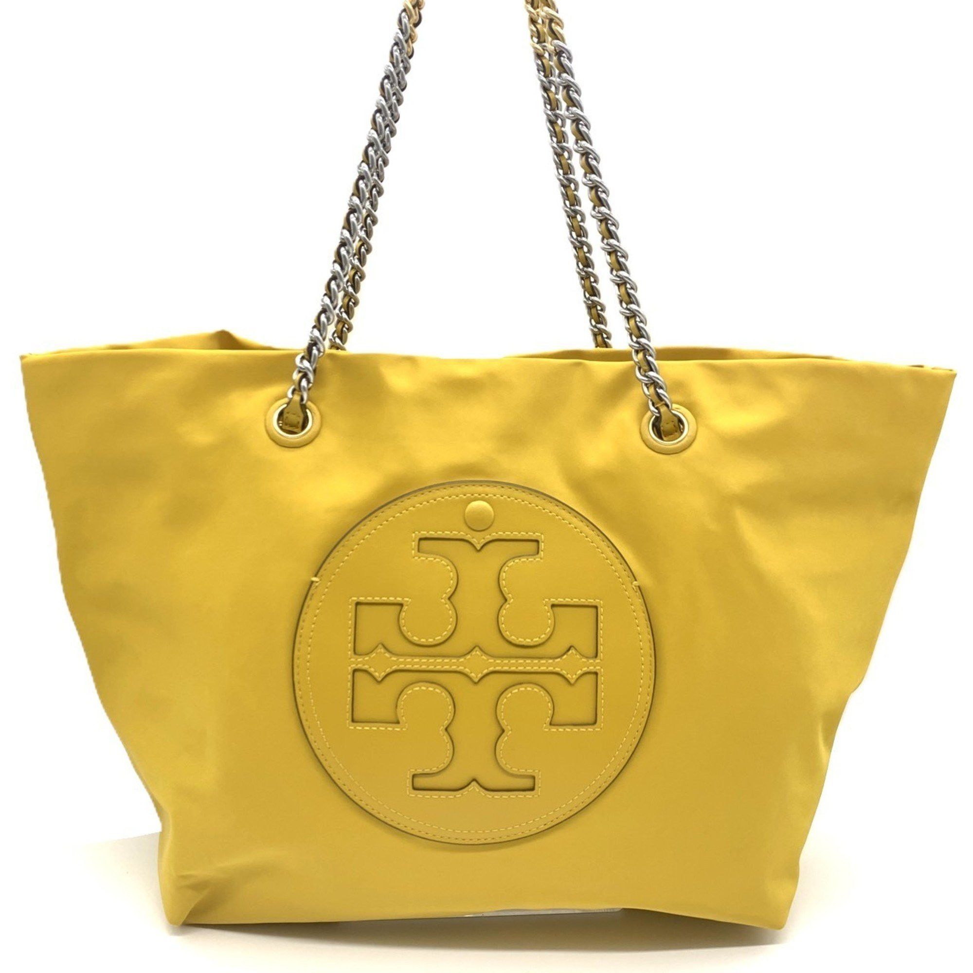 Tory Burch Tory Burch Ella Chain Tote in Yellow Nylon, 150583 Size ONE SIZE - 1 Thumbnail