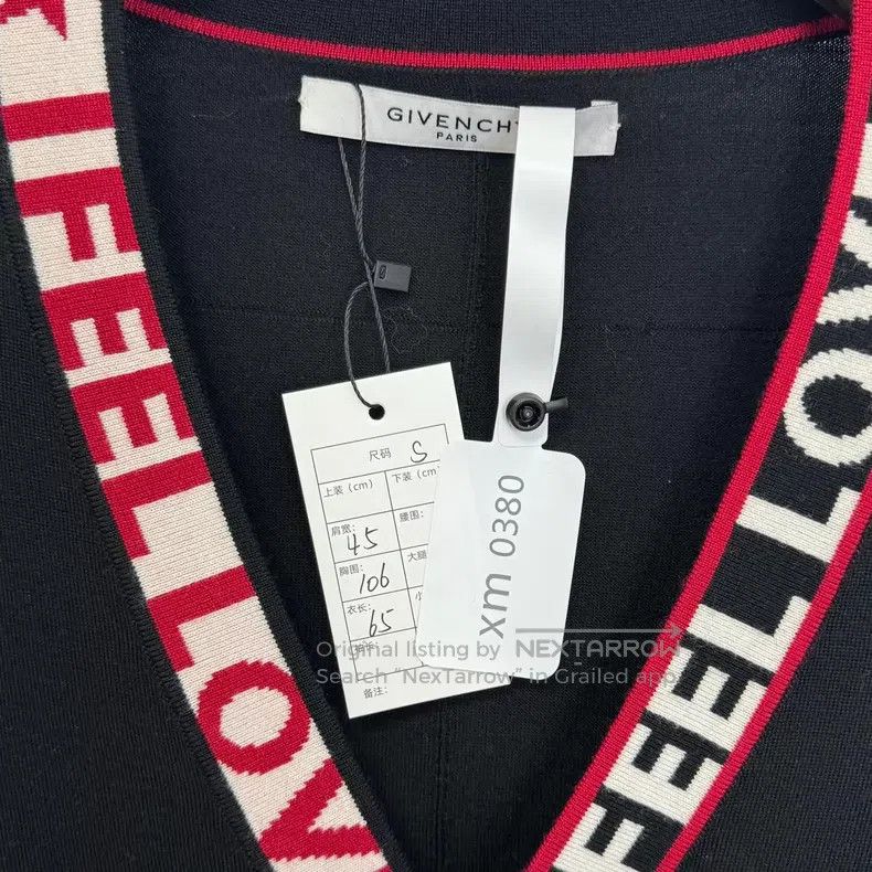 Givenchy Givenchy Black and Red Letter Logo Cardigan Size US S / EU 44-46 / 1 - 3 Thumbnail