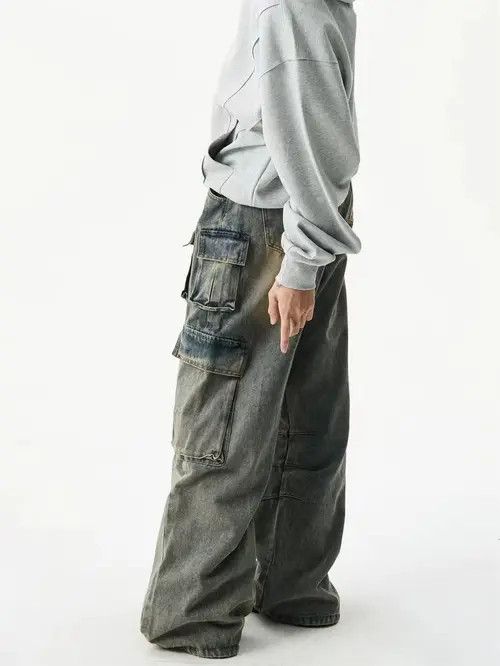 Japanese Brand Vintage High Street Hip Hop Multi-Pocket Jeans Size US 32 / EU 48 - 5 Thumbnail