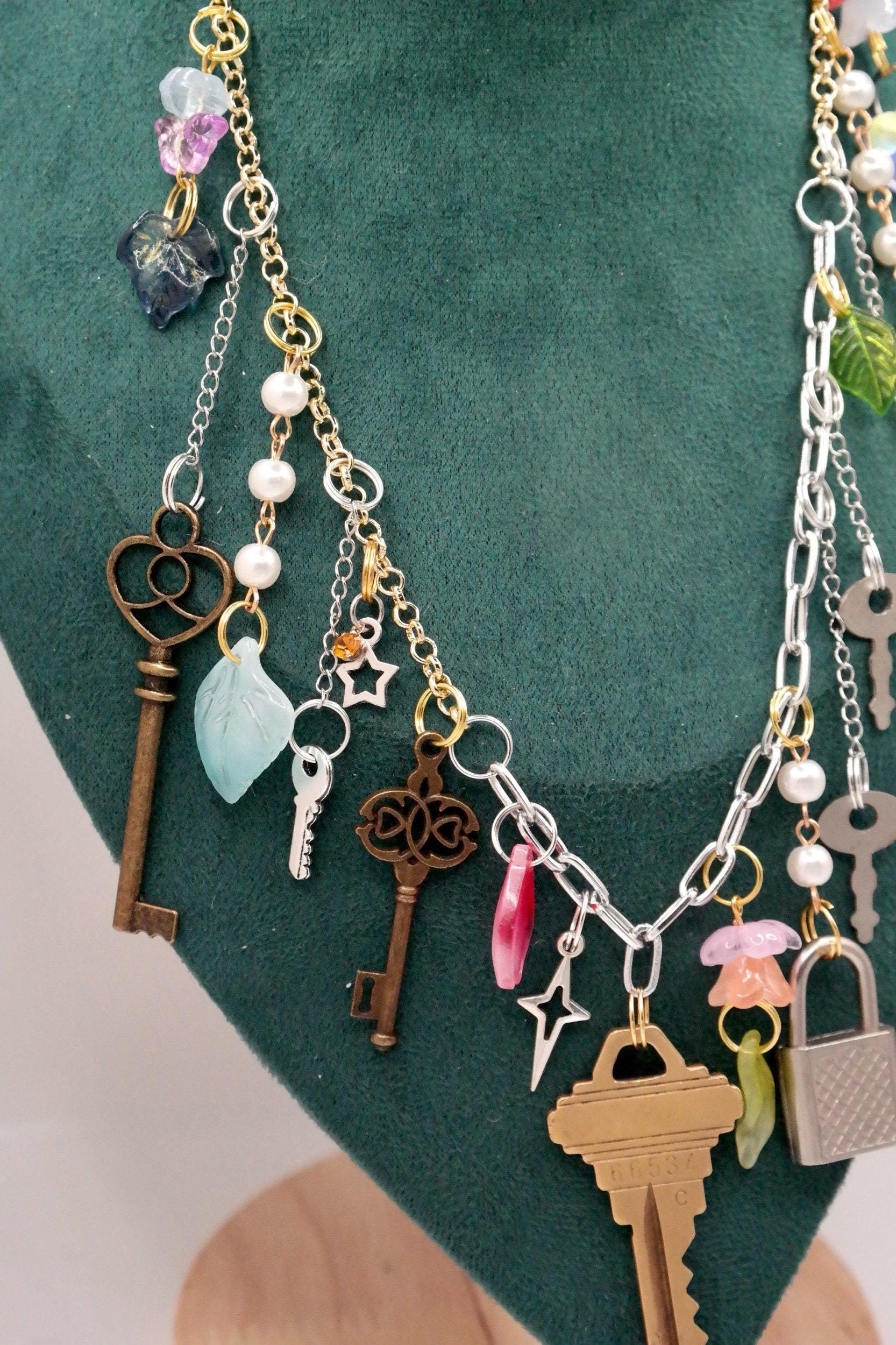 Handmade Keys & Leaves Fairy Necklace Size ONE SIZE - 5 Thumbnail