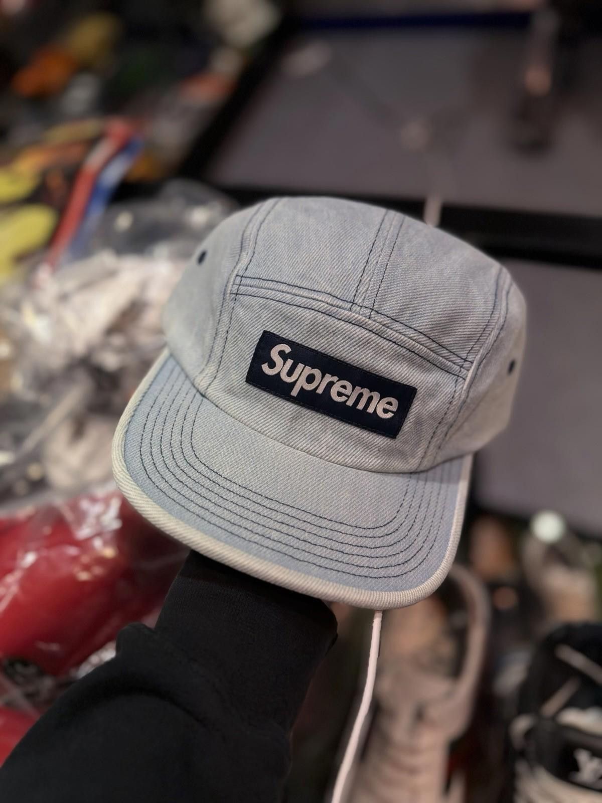 Supreme Supreme Washed Chino Twill Camp Cap (25FW) Denim NEW Size ONE SIZE - 10 Thumbnail