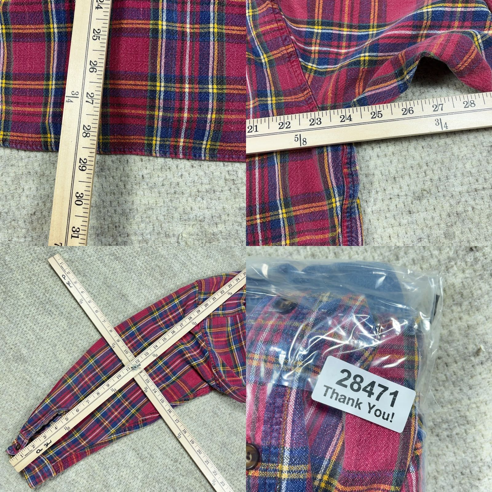 Faded Glory Vintage Faded Glory Shirt Men XL Red Tartan Plaid Oxford Cloth Denim Collar 90s Size US XL / EU 56 / 4 - 8 Thumbnail
