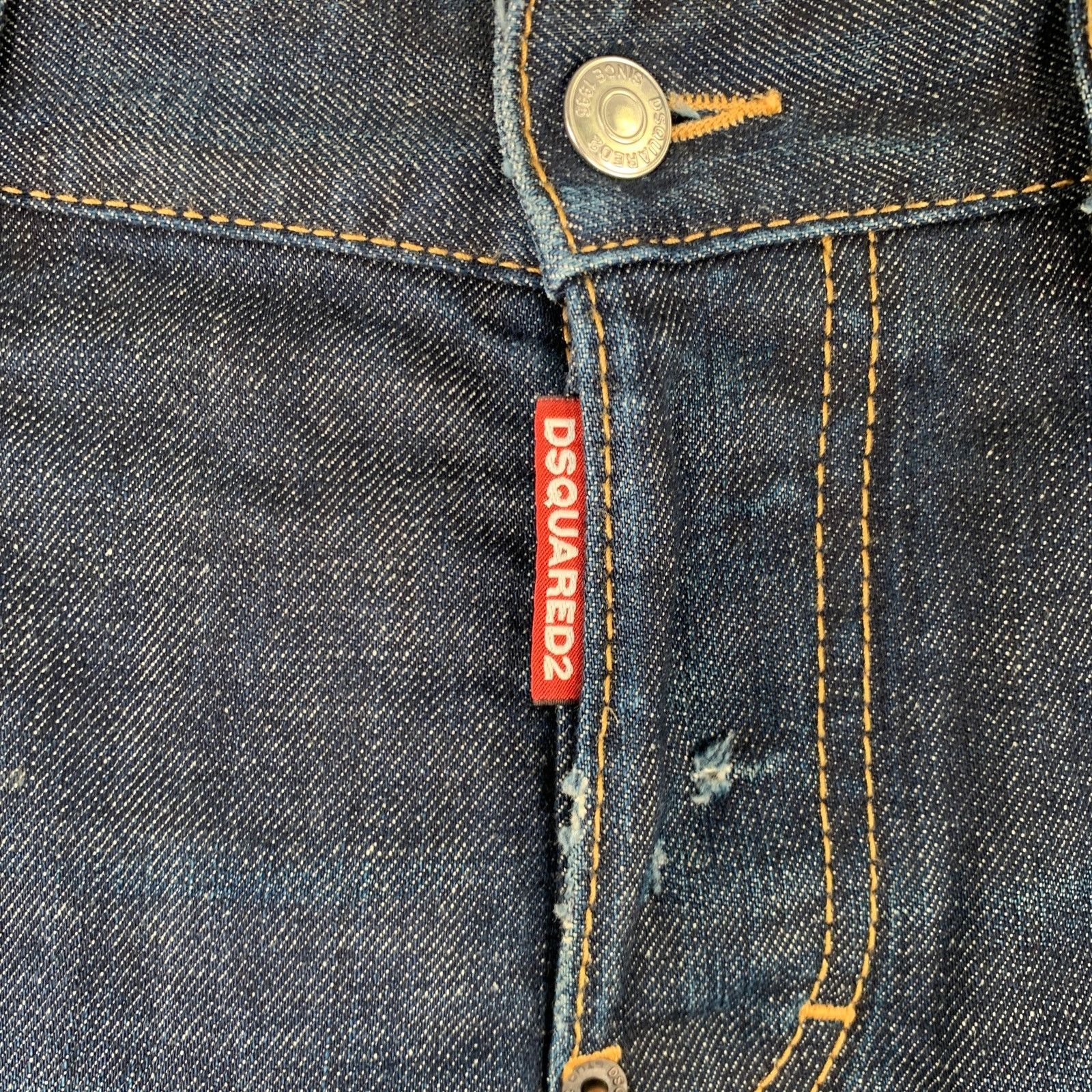 Dsquared2 Size 28 Blue Distressed Cotton Blend Button Fly Jeans Size US 28 / EU 44 - 2 Thumbnail