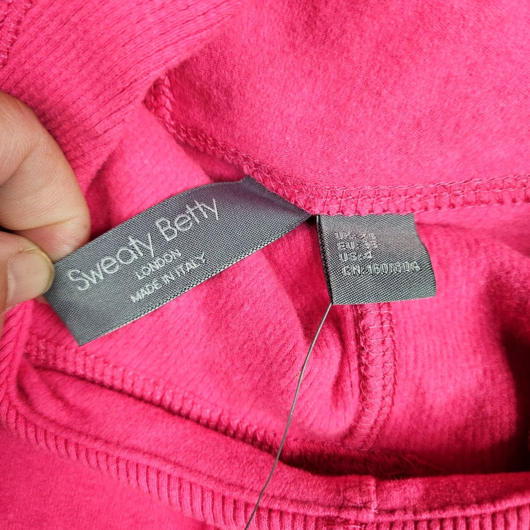 Sweaty Betty Sweaty Betty Womens Hoodie XS Pink Pullover Raglan Sleeve Fleece All Seasons Logo New Size XS / US 0-2 / IT 36-38 - 5 Thumbnail