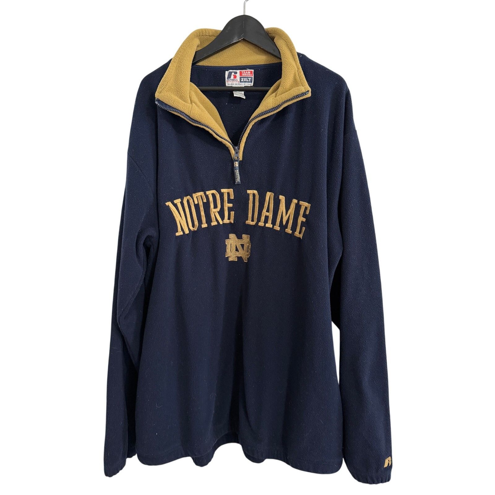 Russell Athletic Vintage Notre Dame Fighting Irish Fleece 1/4-Zip Size XXLT Size US XXL / EU 58 / 5 - 1 Thumbnail