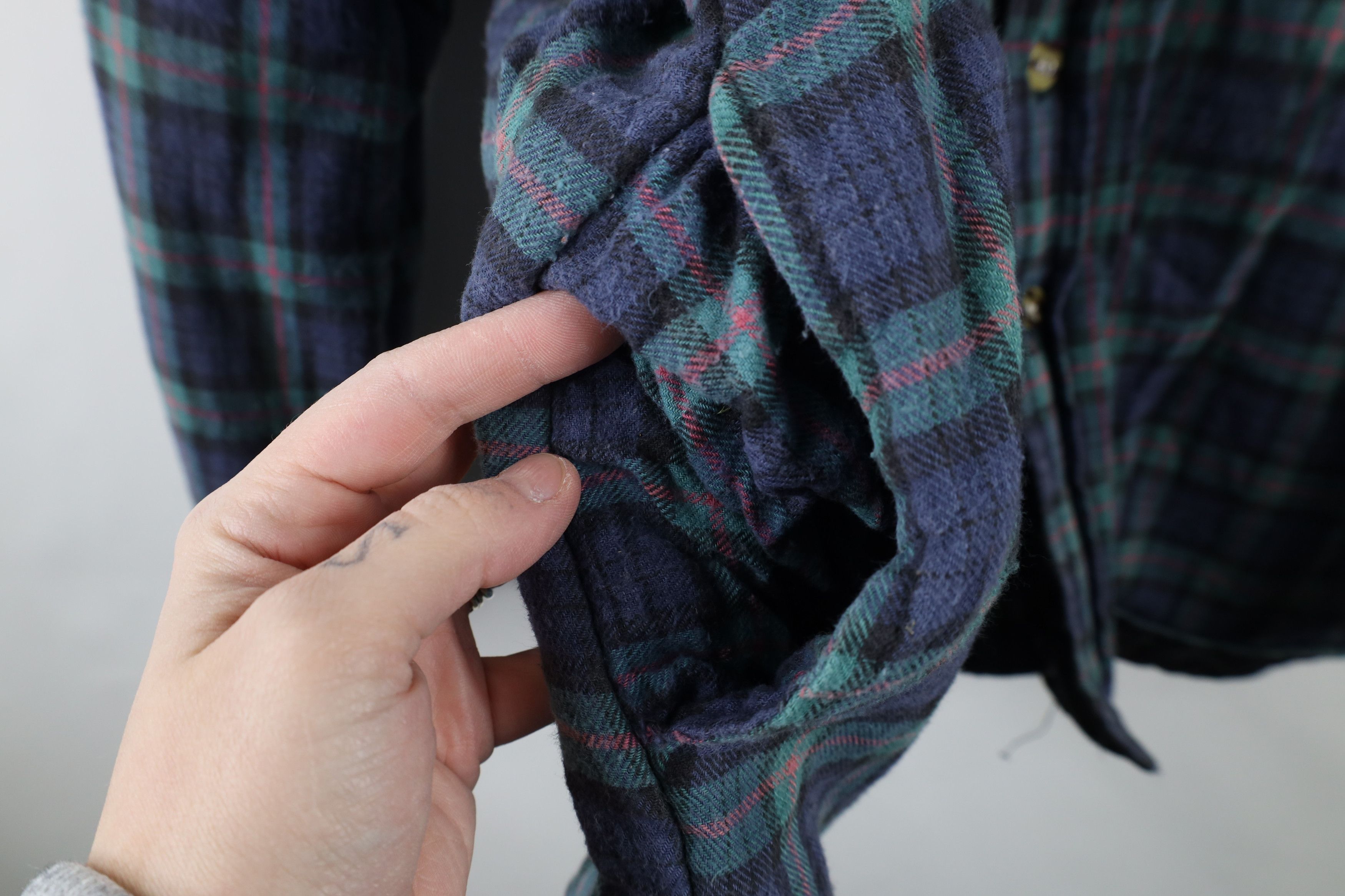 Vintage Vintage 90s Streetwear Quilted Flannel Button Shirt Jacket Size US XL / EU 56 / 4 - 6 Thumbnail